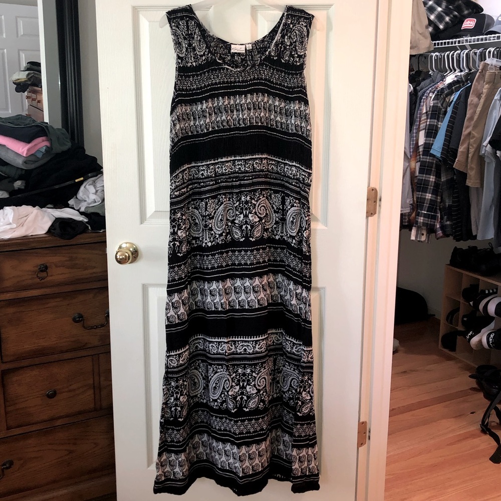 Kim Rogers Smocked Paisley Maxi Sundress